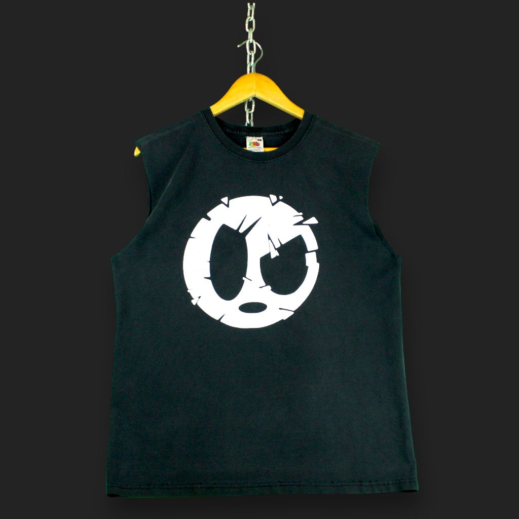 Ärmelloses T-Shirt mit Kopfzertrümmerung