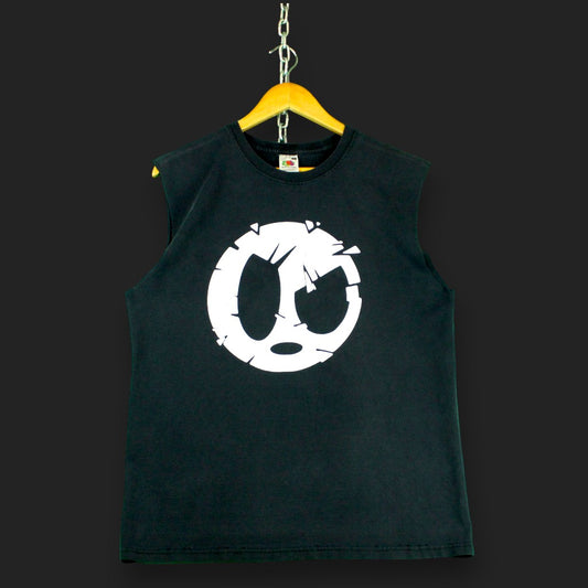 Ärmelloses T-Shirt mit Kopfzertrümmerung