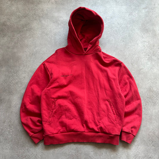 Pangaia Red Text Hoodie S