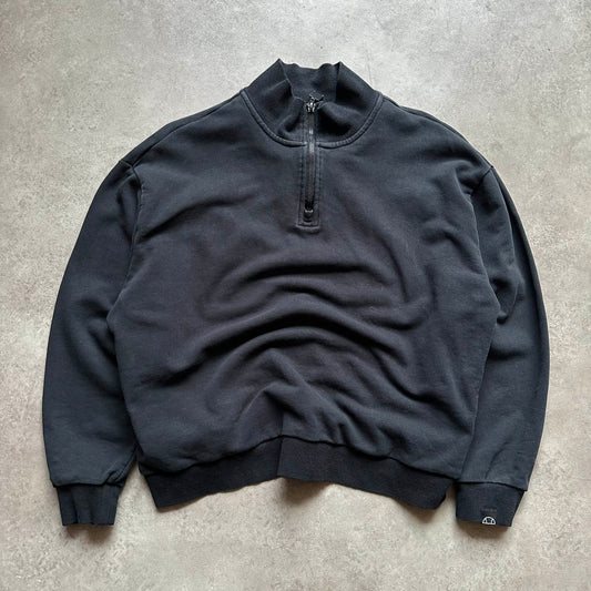 Ellesse Faded Black 1/4 Zip Sweatshirt XS