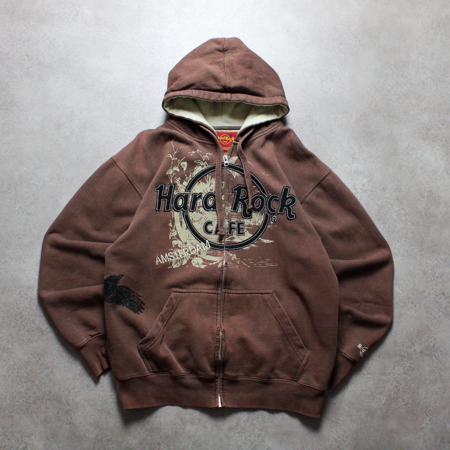 Hard Rock Cafe Kapuzenpullover mit Reißverschluss (Mann-M) [DISTRESSED] 