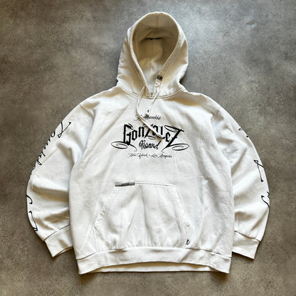 Gonzalez White Script Graphic Hoodie XL