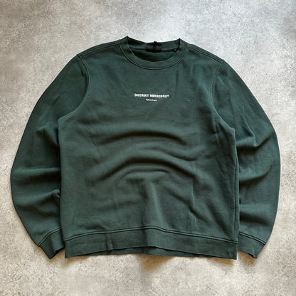 Distrikt Nørrebro Dark Green Mini Logo Crewneck L