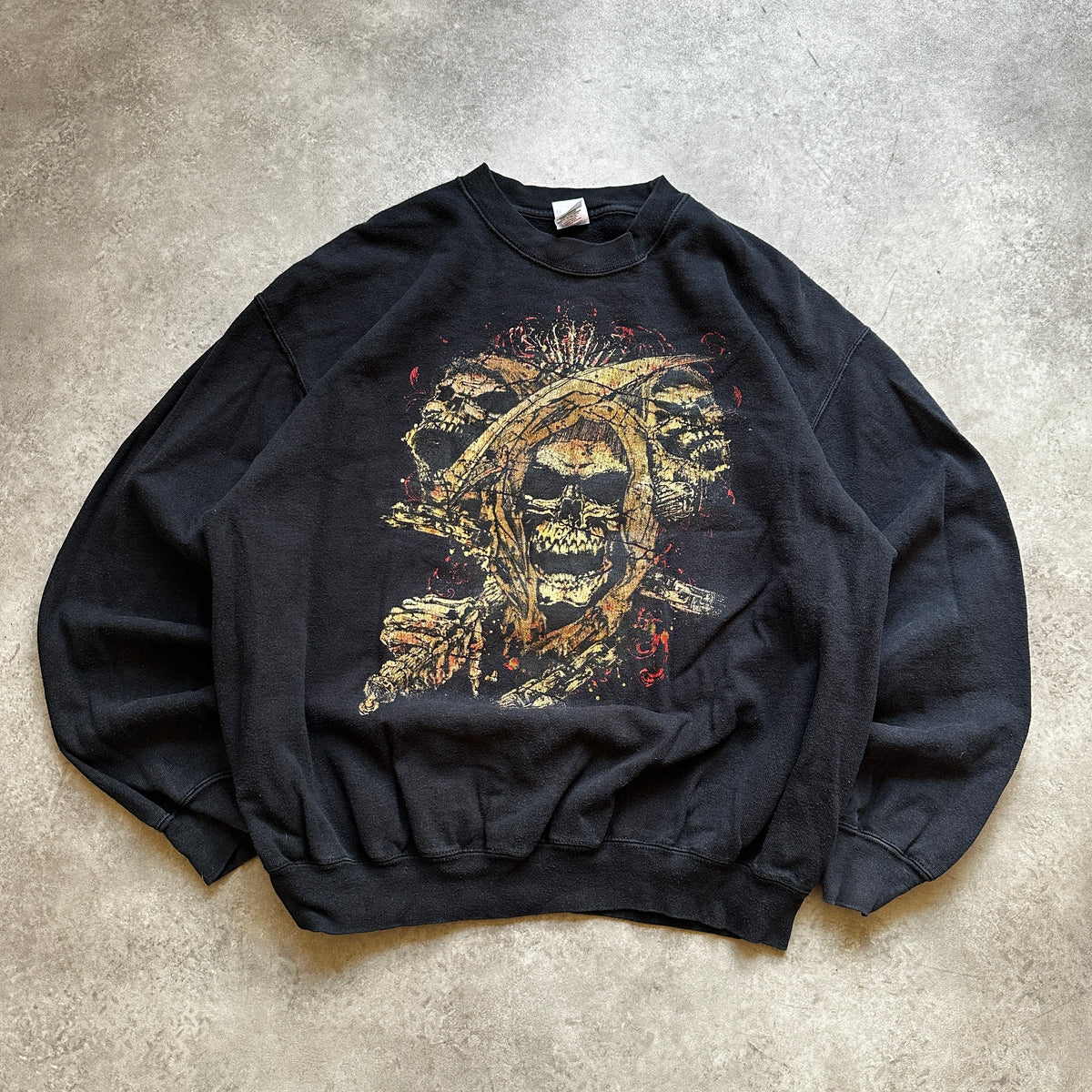 Fruit of the Loom Black Reaper Graphic Crewneck L