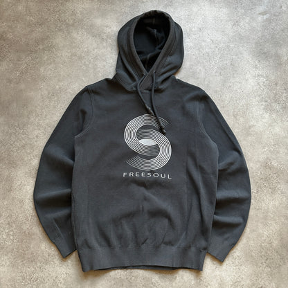 Freesoul Charcoal Grey Logo Hoodie M
