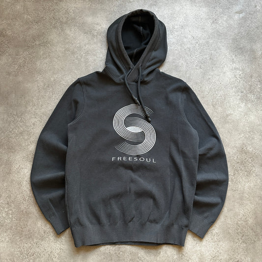 Freesoul Charcoal Grey Logo Hoodie M