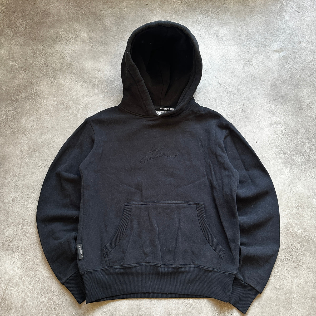 JP Clothing Black Embroidered Logo Hoodie XS