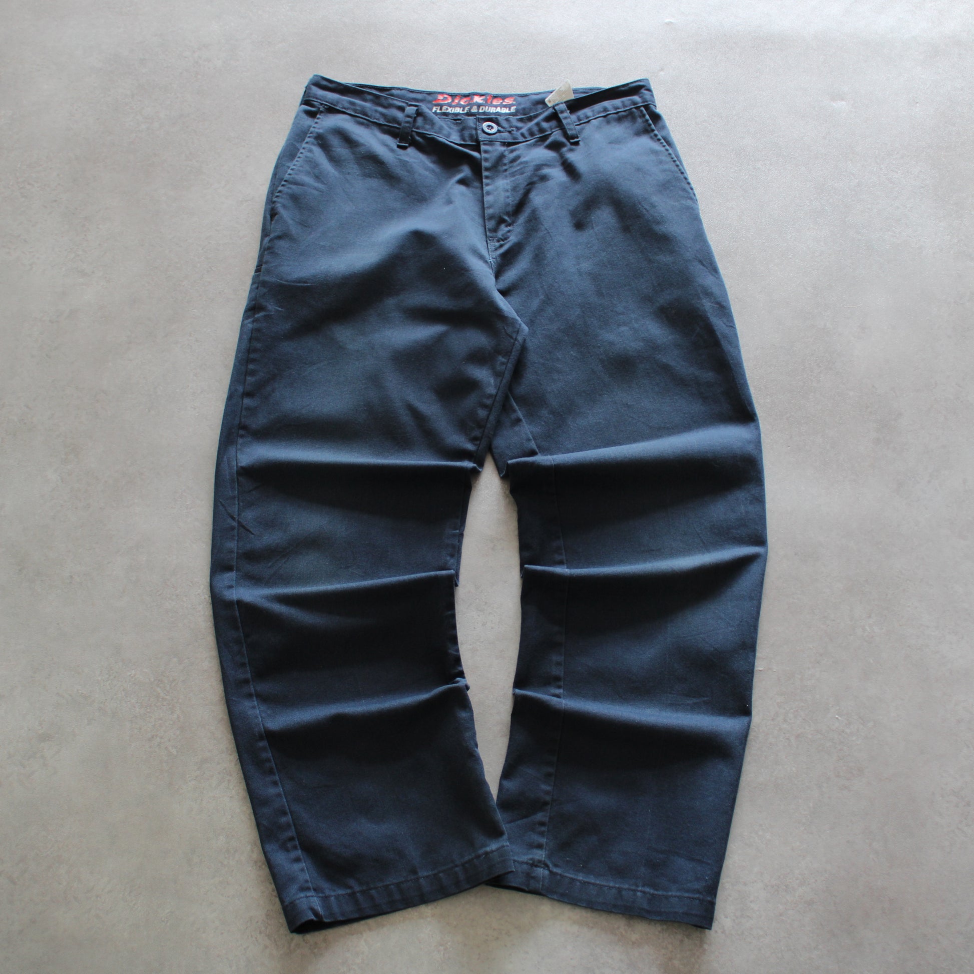 Dickies pants, vintage navy trousers, Dickies work pants, retro streetwear, men’s workwear pants, navy blue wide-leg trousers
