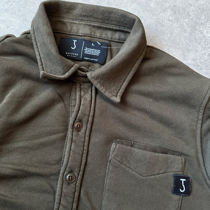 Butcher of Blue Olive Button-Down Fleece Shirt L