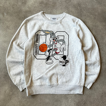 Looney Tunes Grey Bugs Bunny Graphic Crewneck M
