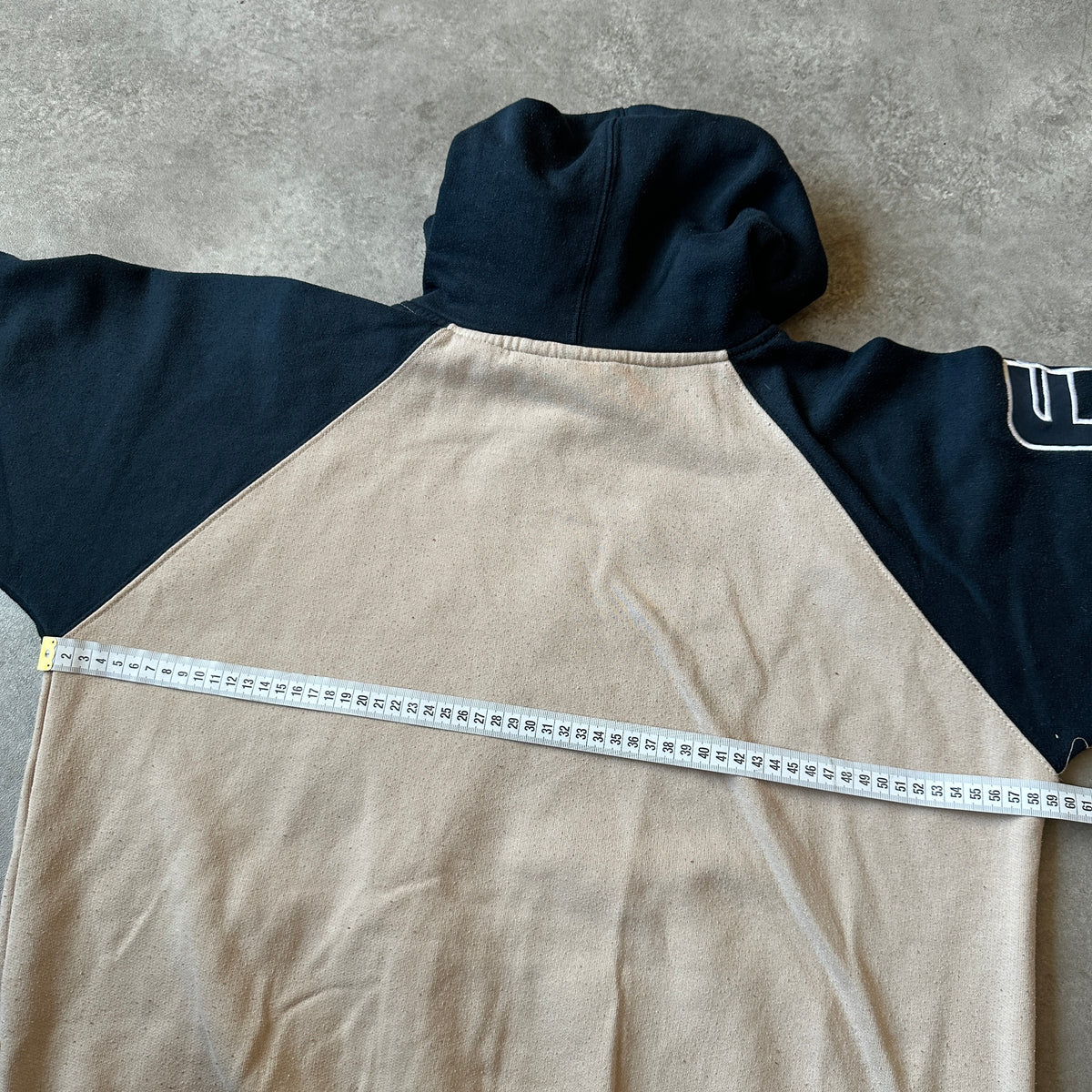 FastForce Beige & Black Colorblock Hoodie M