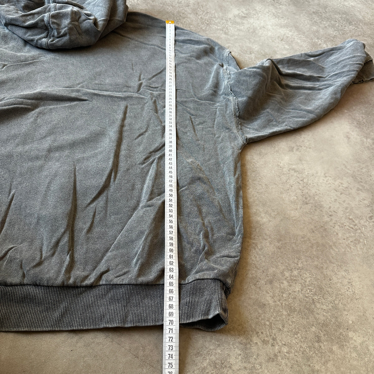 Tigha Acid Wash 1/2 Zip Hoodie XL