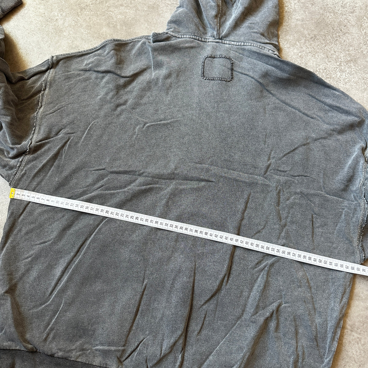 Tigha Acid Wash 1/2 Zip Hoodie XL