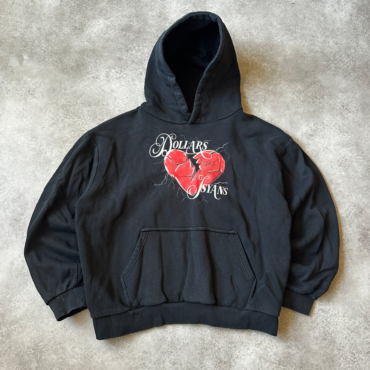 Dollars & Isyans Black Broken Heart Hoodie XL