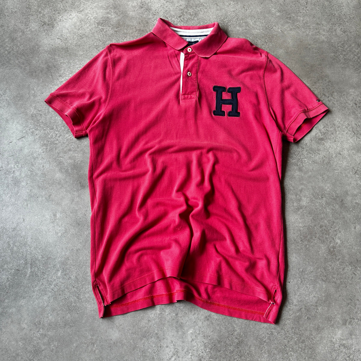 Tommy Hilfiger Pink H Patch Polo L