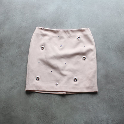 Ashley Brooks szoknya, rózsaszín mini szoknya, női vintage szoknya, designer szoknya, női elegáns szoknya