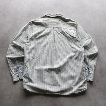Rocha John Rocha Striped Button-Up Shirt with Chest Pocket (Man-L)