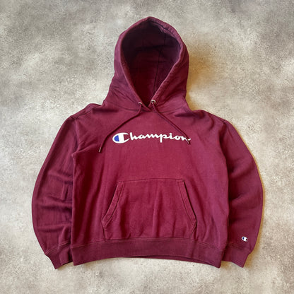 Champion Maroon Logo Hoodie S