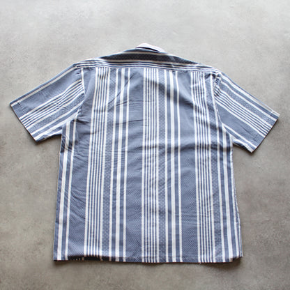 Roberto Bertolucci Striped Short Sleeve Shirt – Blue & White Pattern, Button-Up (Man-M)