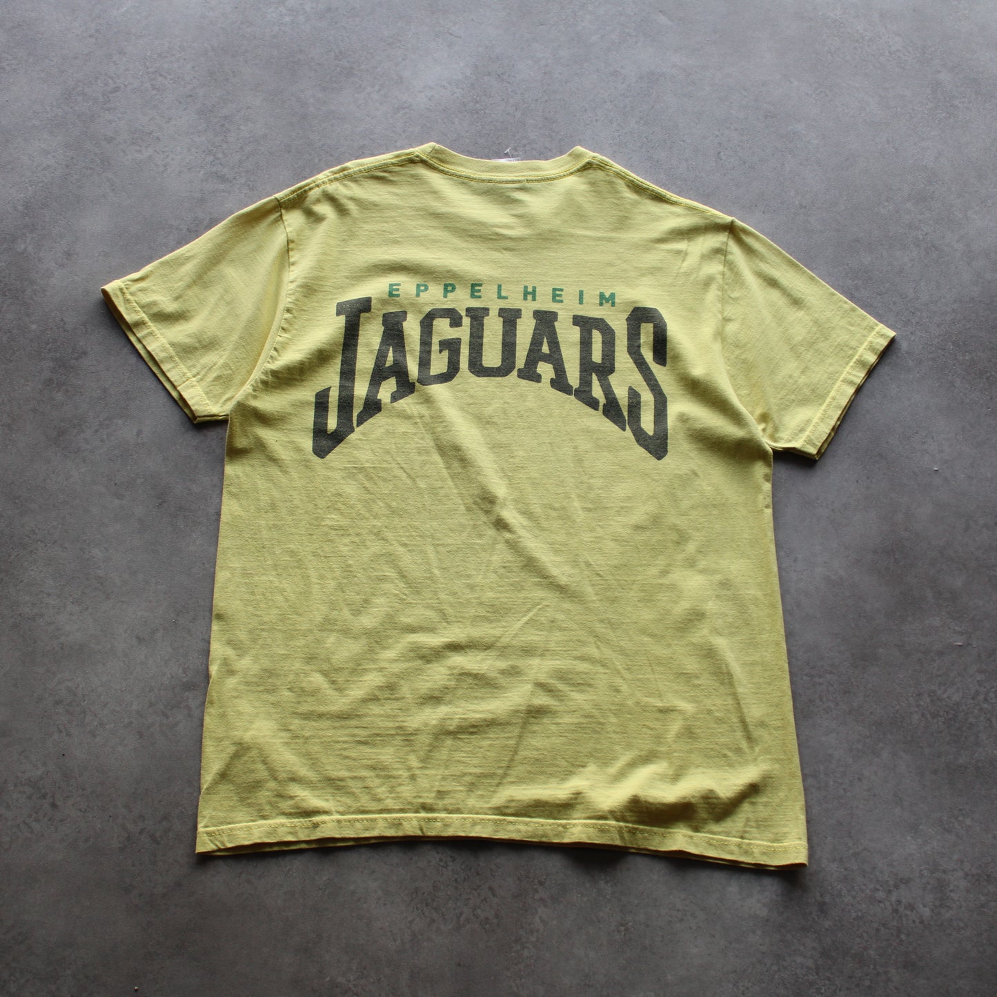 Russell Athletic T-Shirt – Yellow Eppelheim Jaguars Graphic Print (Man-M)