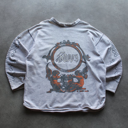 Savvy Vintage Long Sleeve – Graphic Print, Oversized Fit (Man-L, Flawed)