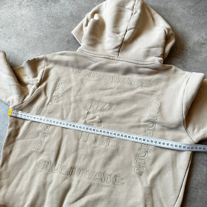 Kultivate Beige K Logo Hoodie S