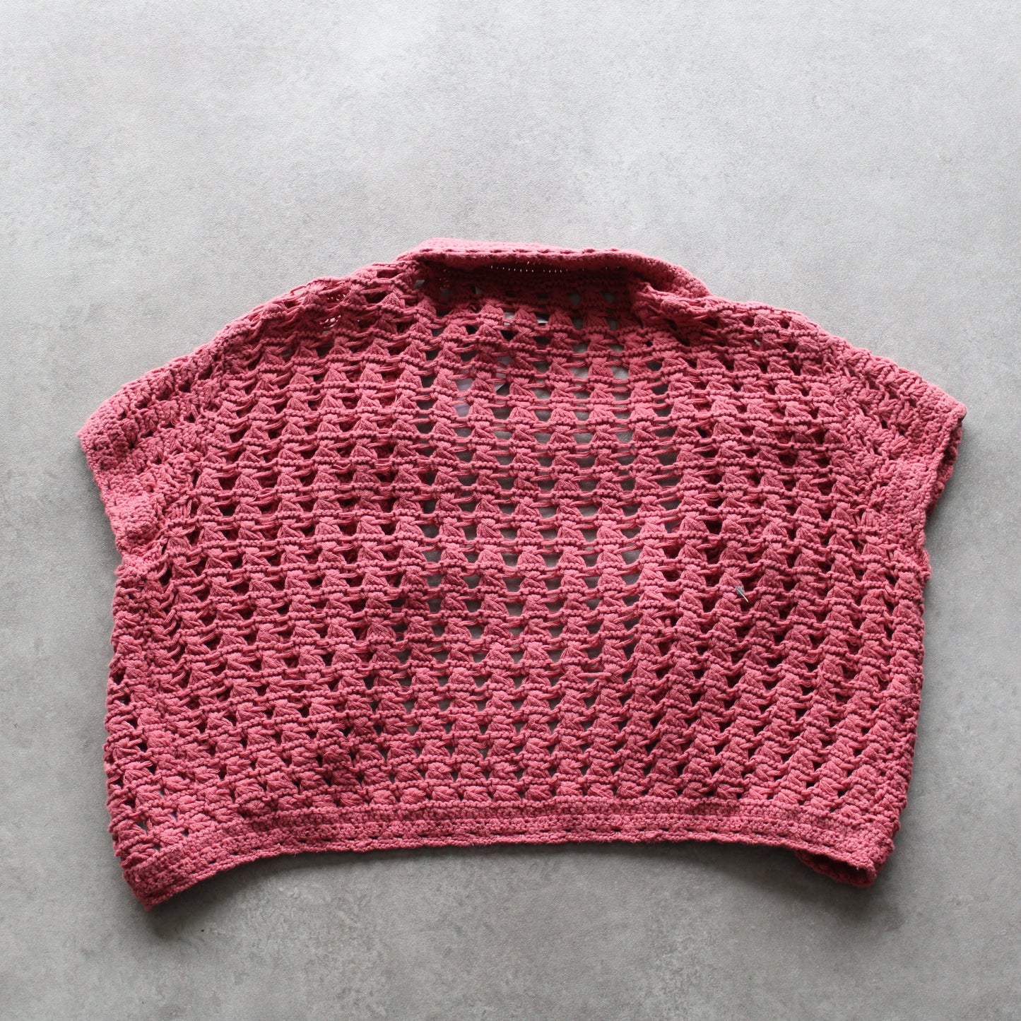 John Smedley Crochet Knit Bolero – Pink, Short Sleeve (Woman-M)