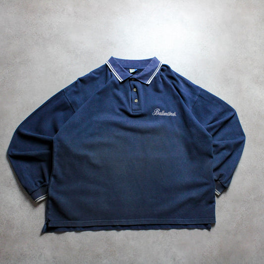 Passion Coton Ballantinés Langarm-Poloshirt (Herren-XL) 