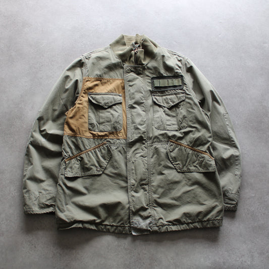 Timberland Outdoor Utility Jacket – Olive Green with Brown Patch Details (Man-L)