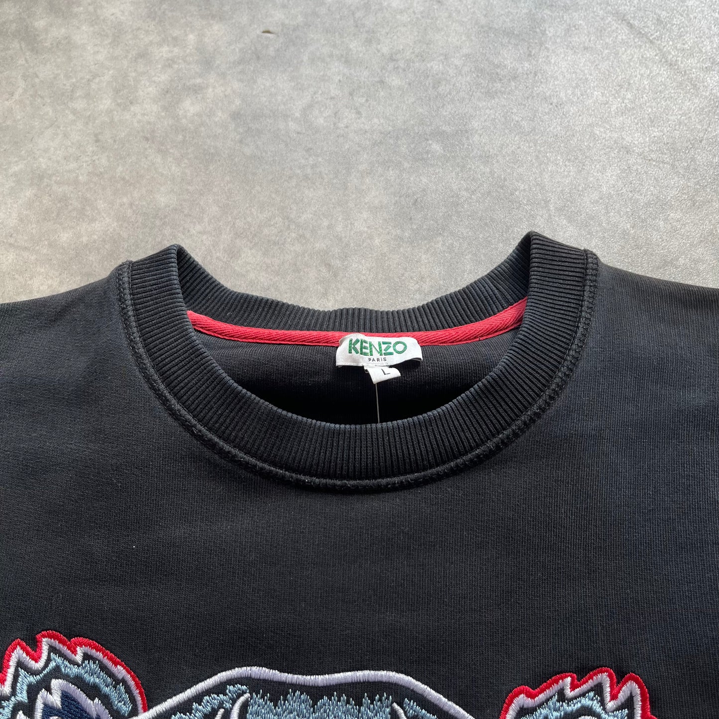 Kenzo Tiger Embroidered Sweatshirt L