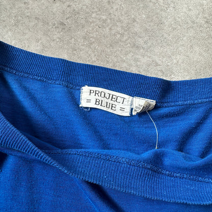 Project Blue Royal Blue Graphic Pocket T-Shirt L
