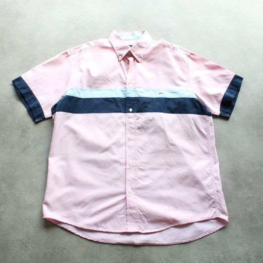 Eden Park “Team Line” Colorblock Shirt – Pink/Navy (Man-XL)