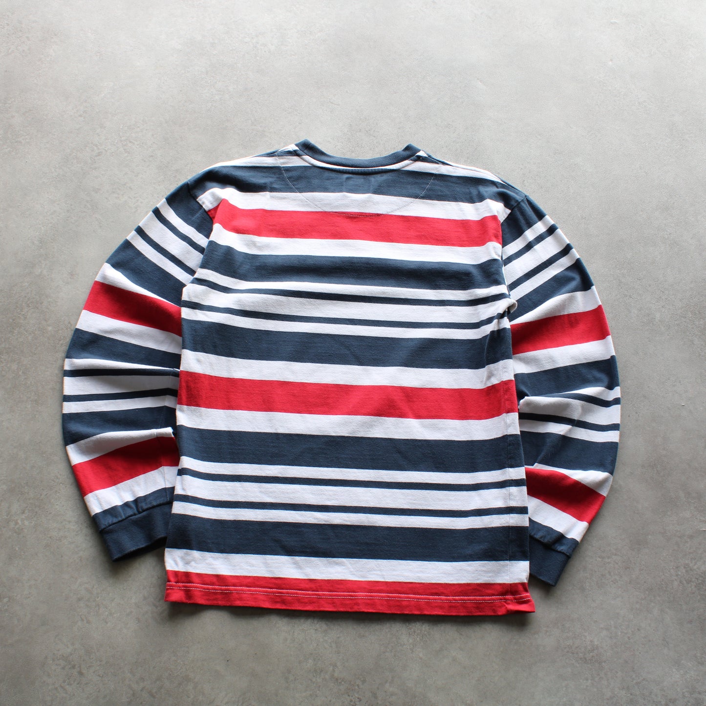 Karl Kani Striped Logo Long Sleeve – Red/Navy/White (Man-S)