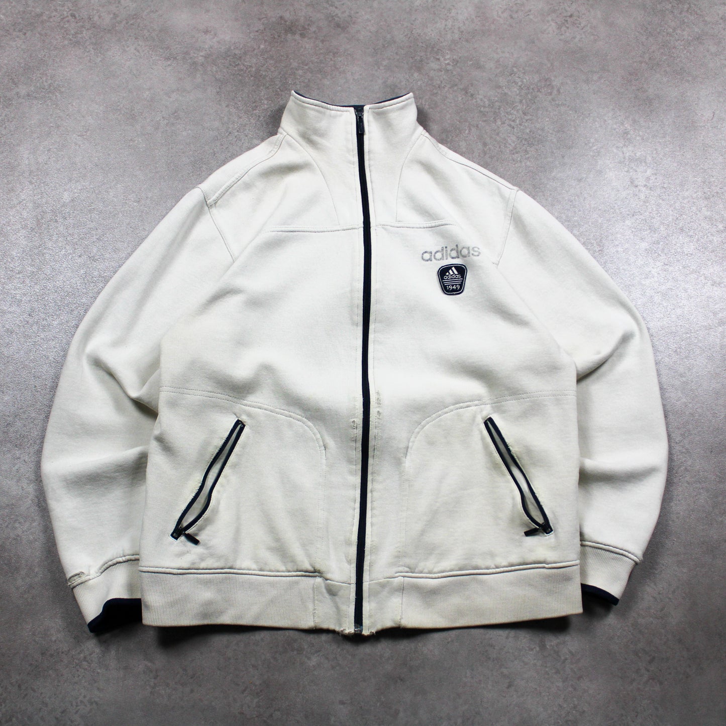 Adidas Vintage Full Zip Sweater (Herren-M) [DISTRESSED] 