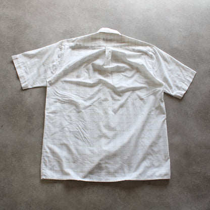 Tom Hagan Checked Short Sleeve Shirt – White/Beige (Man-XL)