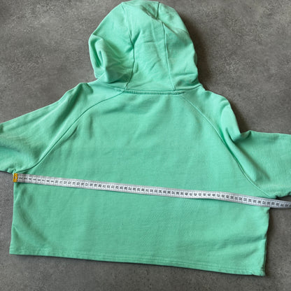 Gymshark Mint Green Cropped Mesh Insert Hoodie M