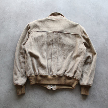 Modern Style Wool Bomber Jacket – Beige (Man-S)