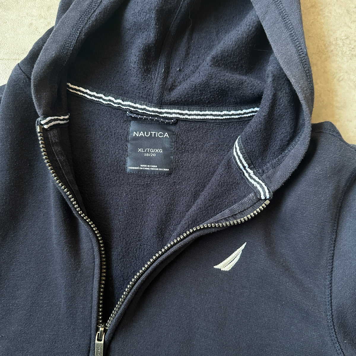 Nautica Navy Full-Zip Hoodie XL