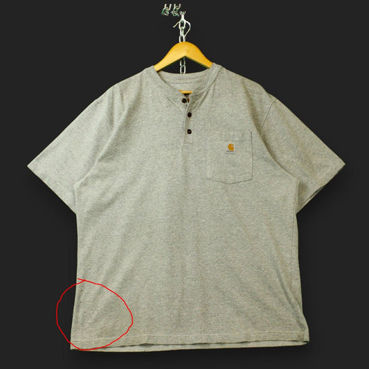 Carhartt – T-Shirt mit 1/4-Knopfleiste und Tasche