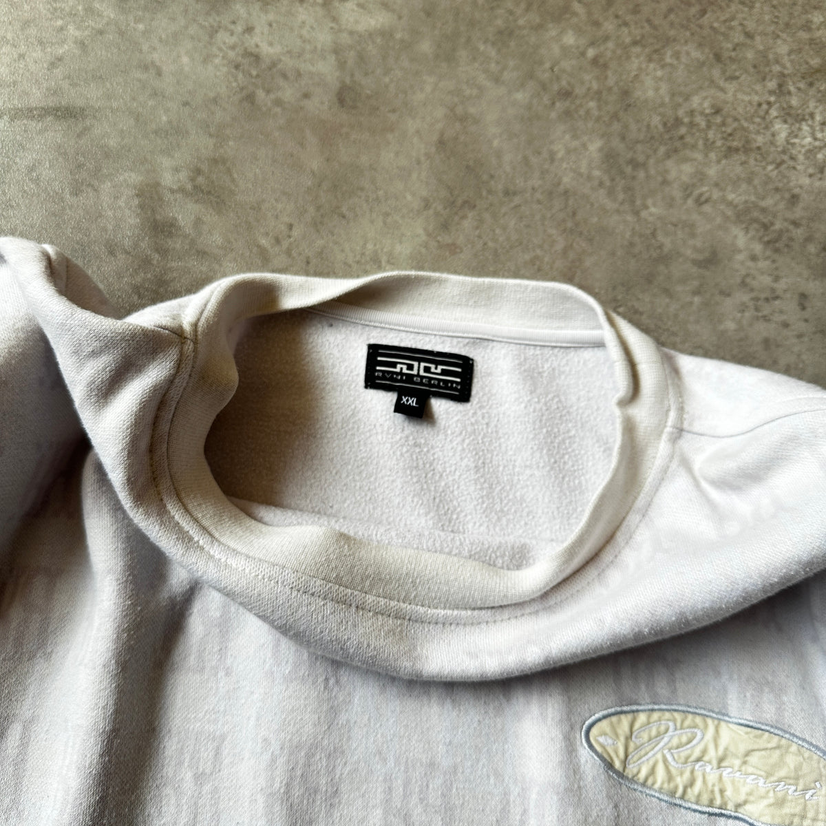Rvni Cream Monogram All-Over Print Long Sleeve XXL