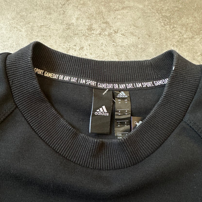 Adidas Black Three Stripe Crewneck M