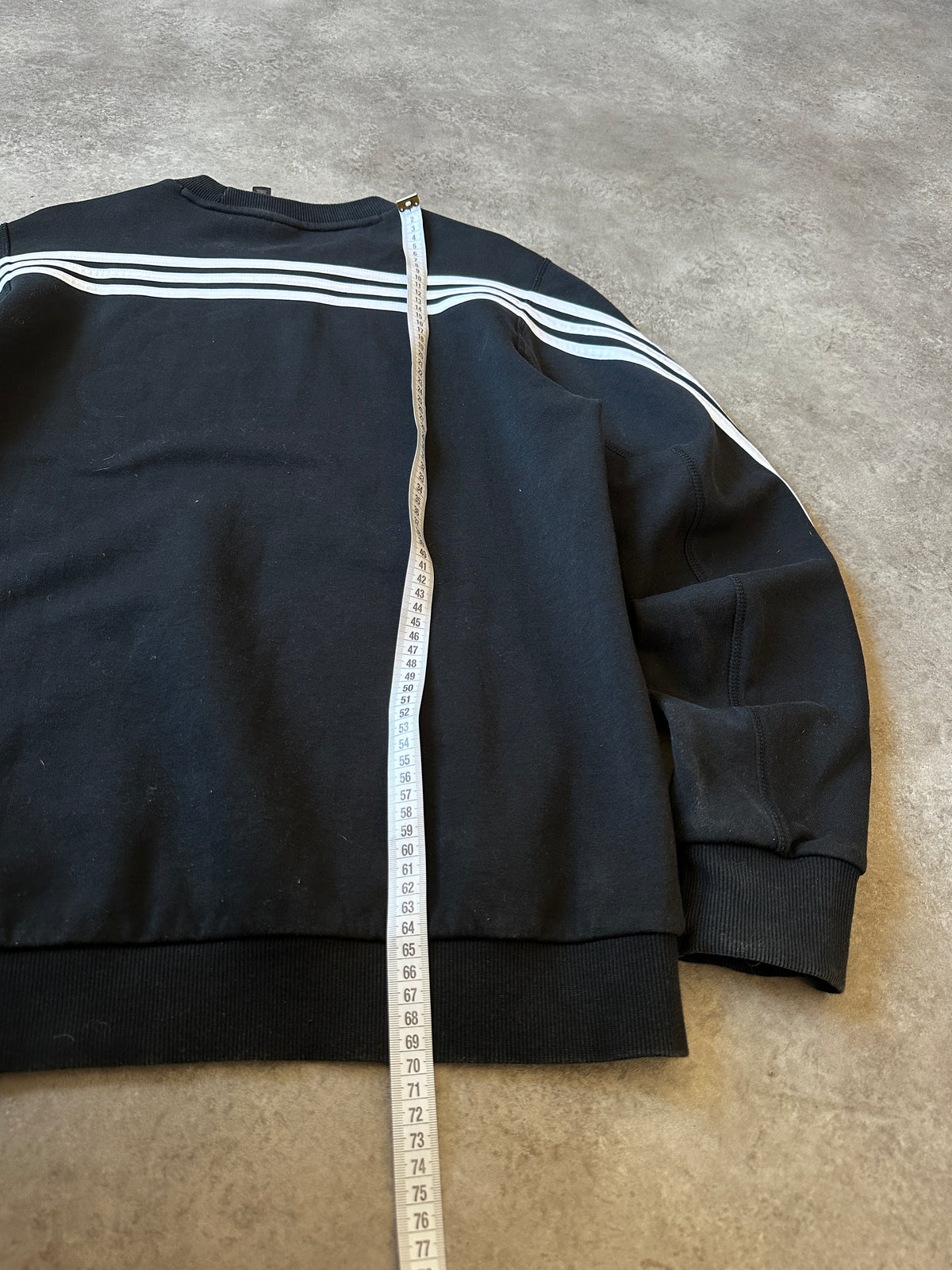 Adidas Black Three Stripe Crewneck M