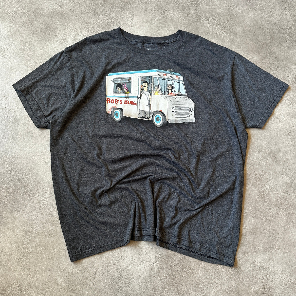 Bob's Burgers Charcoal Food Truck Graphic T-Shirt XXL