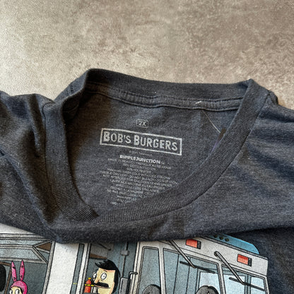 Bob's Burgers Charcoal Food Truck Graphic T-Shirt XXL