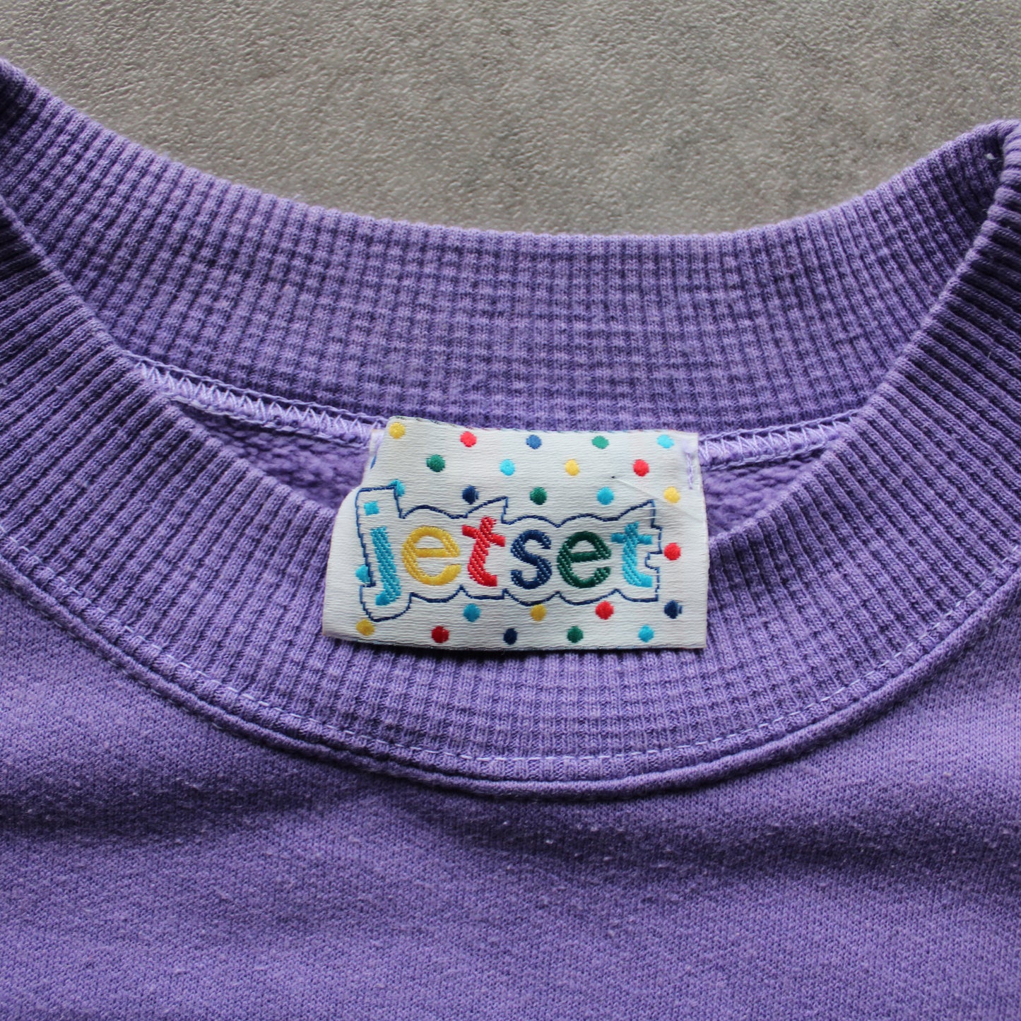 Jetset Vintage Sweatshirt – Purple Embroidered Elephant Design (Man-L)