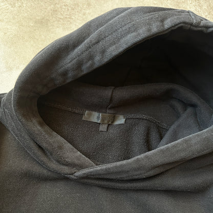 Mennace Black Small Gold Script Logo Hoodie M