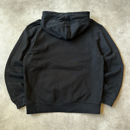 Mennace Black Small Gold Script Logo Hoodie M