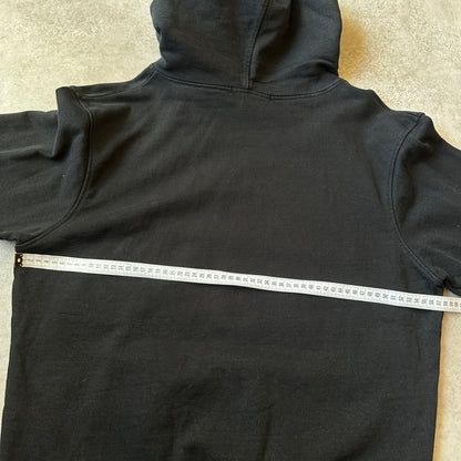 Mennace Black Small Gold Script Logo Hoodie M