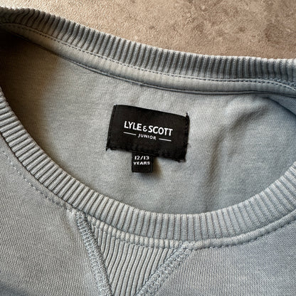 Lyle & Scott Grey Small Eagle Chest Logo Crewneck 152cm