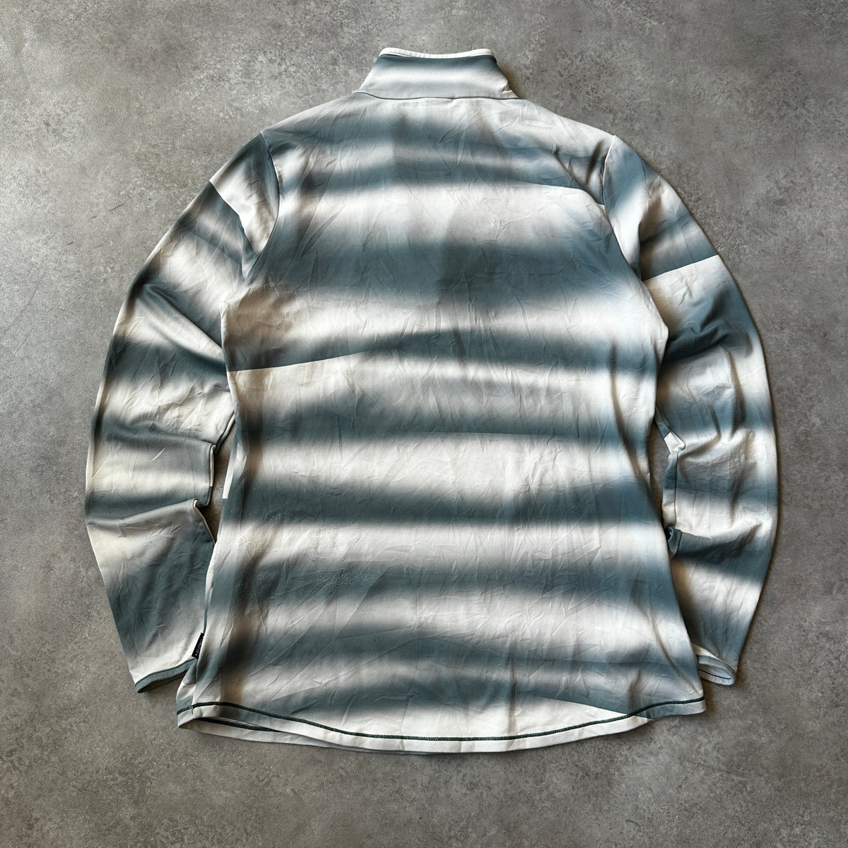Protest Grey & White Striped 1/2 Zip Long Sleeve XXL